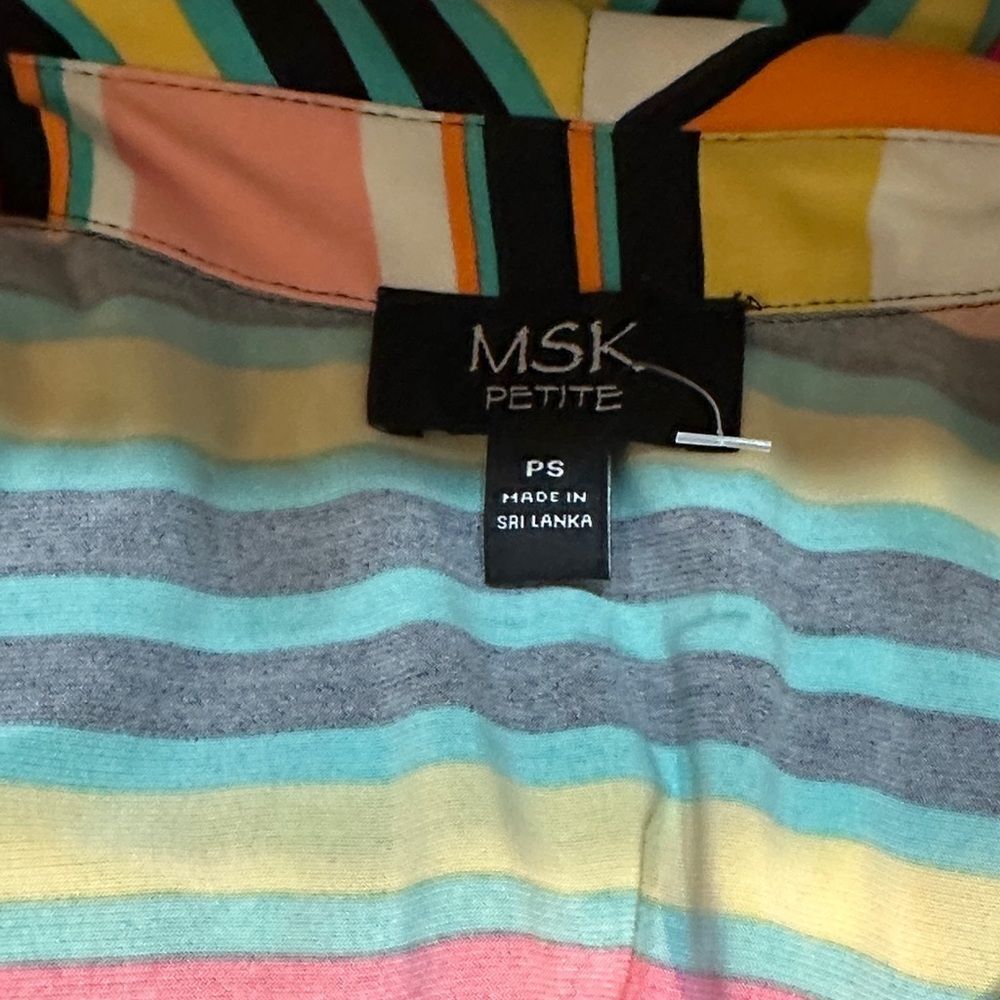 MSK PETITE Multicolor Striped Sleeveless Dress Size PS - Picture 11 of 11